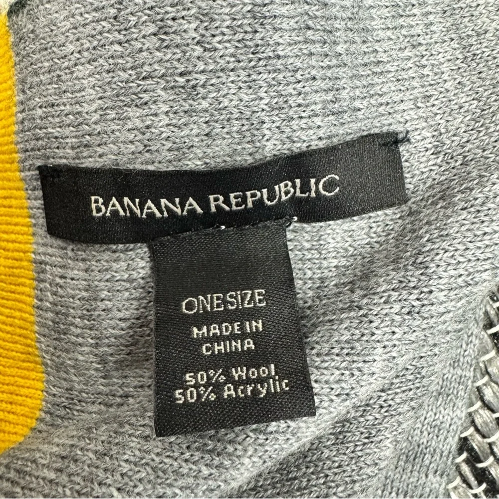 Banana Republic Green Gray Wool Blend Men’s‎ Rectangle Winter Scarf